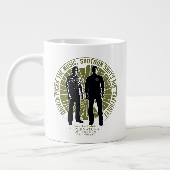 Caneca De Café Grande Supernatural Winchester Brothers "Shotgun" (Esquerda)