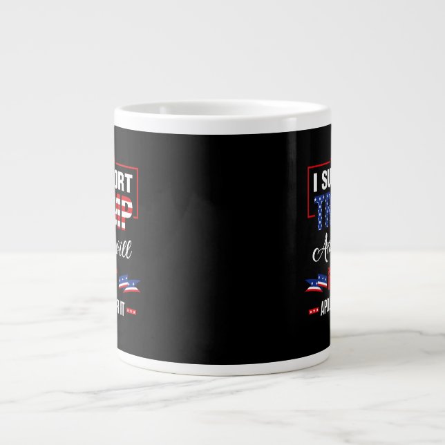Caneca De Café Grande Suporte a Trump (Frente)