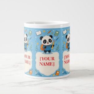 Caneca De Café Grande Suprimentos Cute Panda para Volta às Aulas