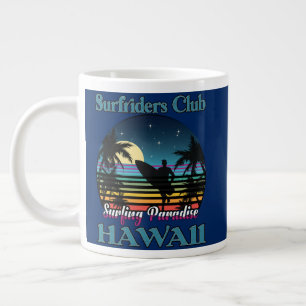 Caneca De Café Grande Surf Riders Club, Surfing Paradise, Havaí