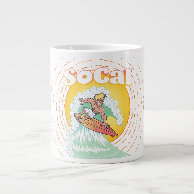 Caneca De Café Grande Surfer SoCal (Frente)