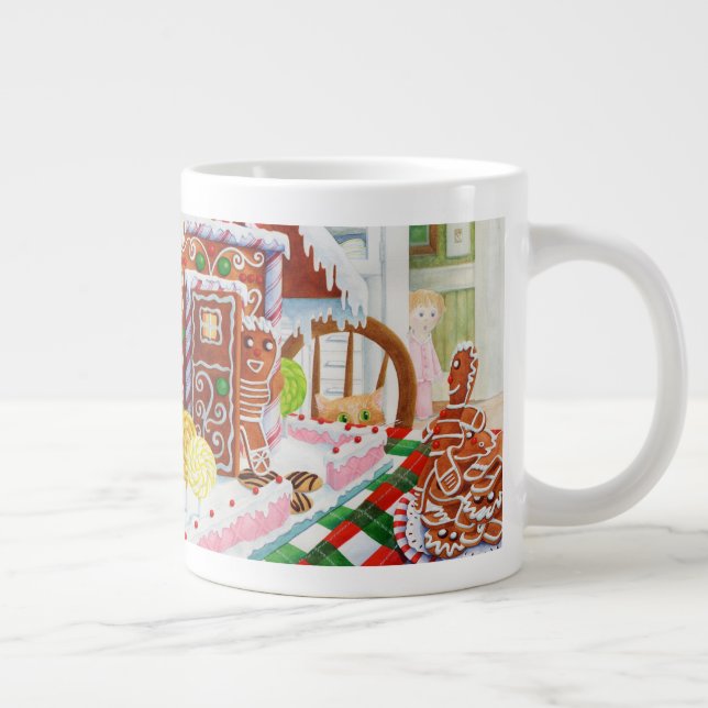 Caneca De Café Grande SURPRESA DE GINGERBREAD Big White (Direita)