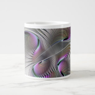 Caneca De Café Grande Surreal Shy Beauty Modern Abstrato Fractal Art