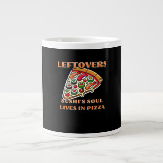 Caneca De Café Grande Sushi Pizza Art - Os Restantes São Para Quitters C