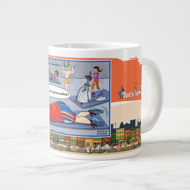 Caneca De Café Grande Sutiã Push-Up | Encorajamento (Frente Esquerda)