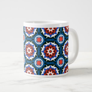 Caneca De Café Grande Suzani Padrão Com Ornamento Negrito