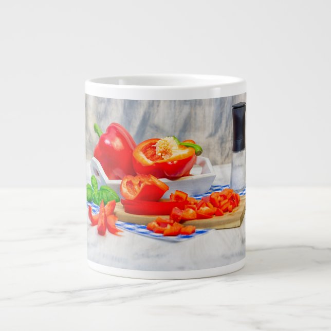 Caneca De Café Grande Sweet pepper still life (Frente)