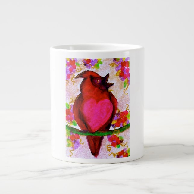 Caneca De Café Grande Sweetheart Bird - Arte Original do SQ Streater (Frente)