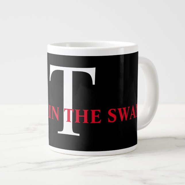 Caneca De Café Grande T preto e branco é para Trump (Frente Esquerda)
