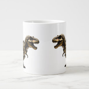 Caneca De Café Grande T-Rex Mech Steampunk – Fera Dino de Latão