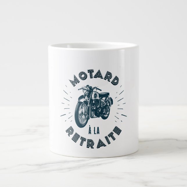 Caneca De Café Grande T-shirt Motard à la retraite (Frente)
