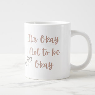 Caneca De Café Grande Tá Tudo Bem Não Estar Tudo Bem, Presente de Bem-Es