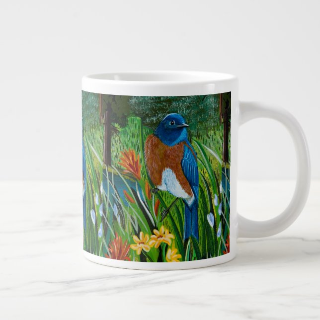 Caneca De Café Grande Taça Bluebird Ocidental (Direita)
