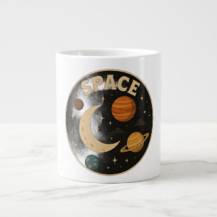 Caneca De Café Grande Taça com design espacial