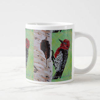 Caneca De Café Grande Taça de Café de Pica-Pau Vermelho