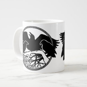 Caneca De Café Grande Taça De Café De Raven Art Mug De Raven