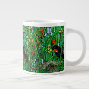 Caneca De Café Grande Taça de Café Red Wing Blackbird