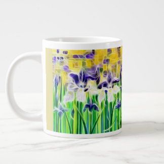 Caneca De Café Grande Taça Íris Abstrata