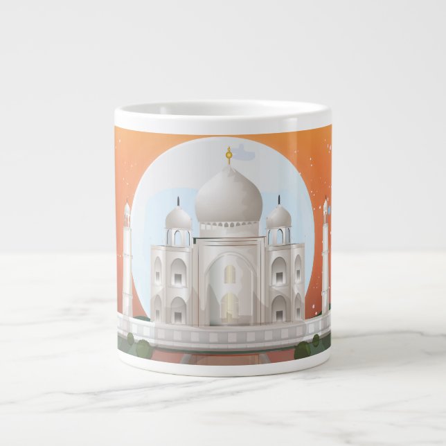 Caneca De Café Grande taj mahal (Frente)