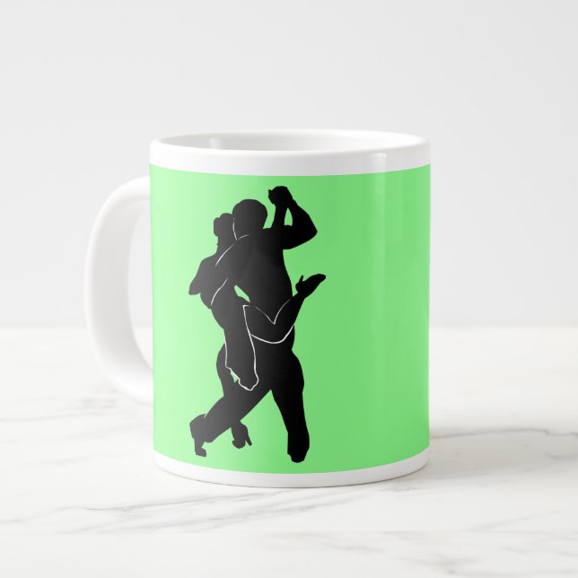 Caneca De Café Grande Tango Dancer Casal Mug - Suas Cores - Texto (Frente Esquerda)