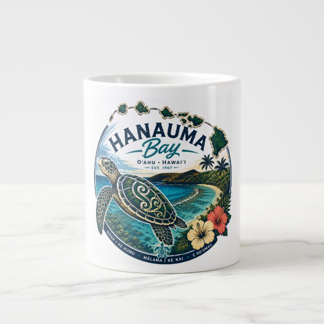 Caneca De Café Grande Tartaruga do Havaí (Frente)