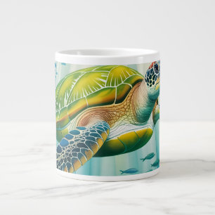 Caneca De Café Grande Tartaruga Pintada