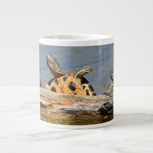 Caneca De Café Grande Tartarugas-d'água ganhando um pouco de sol