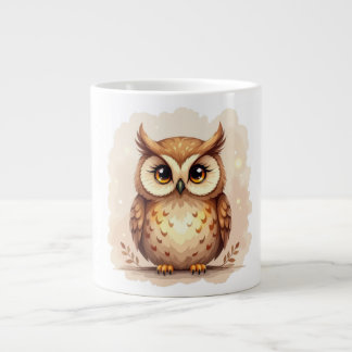 Caneca De Café Grande Tasse Hibou Dessin Animé 🦉 – Grand Oeil Expressif