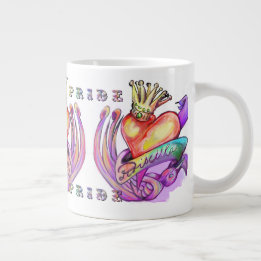 Caneca De Café Grande Tatuagem cardíaca e orgulho da velha escola