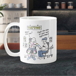 Caneca De Café Grande Tatuagem Tema Engraçado Tatuador