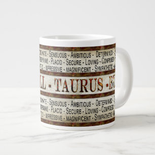 CANECA DE CAFÉ GRANDE TAURUS - NULO - CAFÉ/SOPA/JUMBO MUG - TEXTO