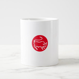 Caneca De Café Grande Taurus Zodiac - Sinal Moderno Minimalista Comum El