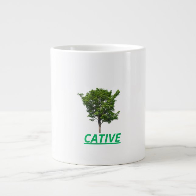 Caneca De Café Grande Taza con arbol en via de extinción (Frente)