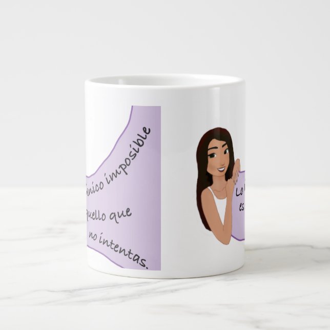 Caneca De Café Grande taza de Café con frases inspiradoras (Frente)