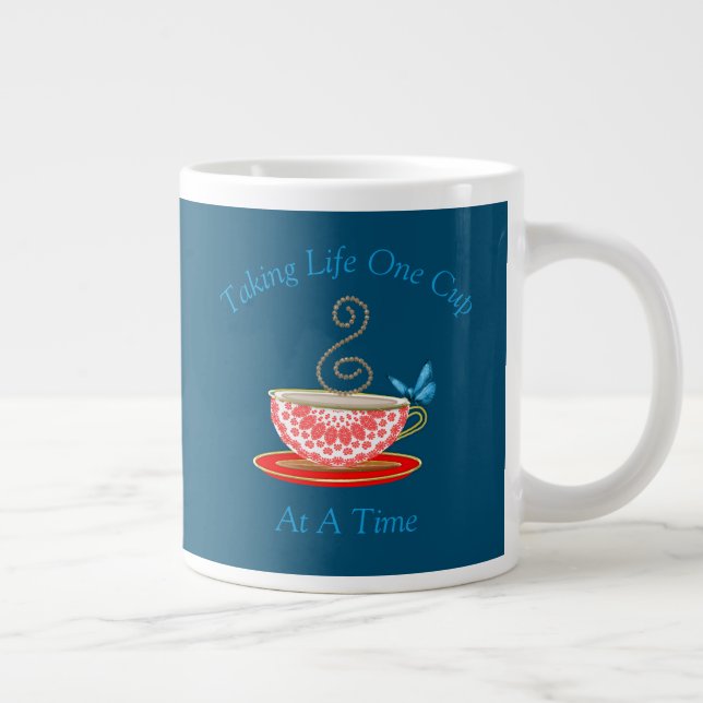 Caneca De Café Grande Tea Lovers Cute Personalizado (Direita)
