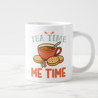 Caneca De Café Grande Tea Time is Me Time Relaxing Tea Lover