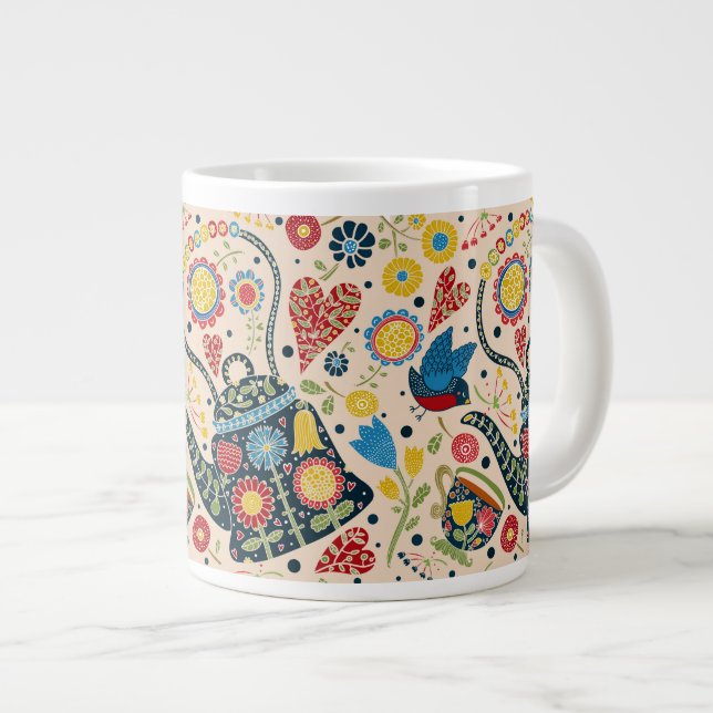 Caneca De Café Grande Tea Time Jumbo Mug para Várias Utilizações (Frente Esquerda)