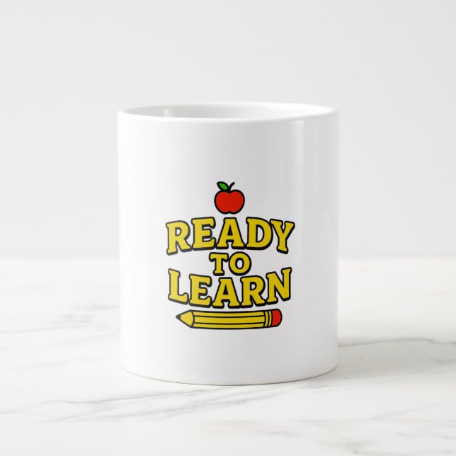 Caneca De Café Grande Teacher & Student Desk (Frente)