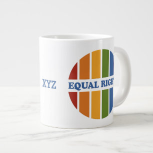 Caneca De Café Grande Telas personalizadas de Direitos Iguais