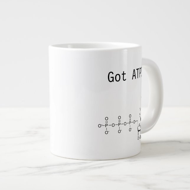 Caneca De Café Grande Tem ATP? Mug Extra Grande (Frente Esquerda)
