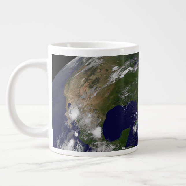 Caneca De Café Grande Tempestades Tropicais No Planeta Terra. (Esquerda)