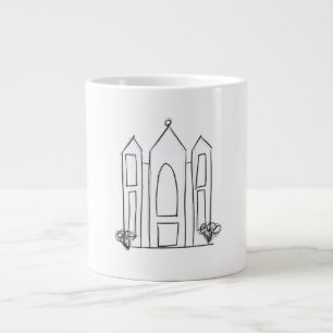 Caneca De Café Grande Templo Mórmon de Salt Lake City simples moderno