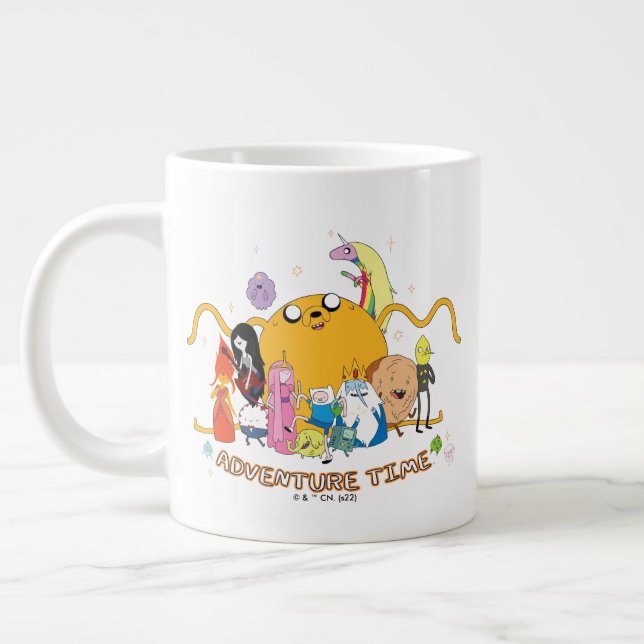 Caneca De Café Grande Tempo de Aventura | Gráfico do Grupo Jake Grande (Esquerda)