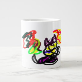 Caneca De Café Grande tempo de outono de Black cat