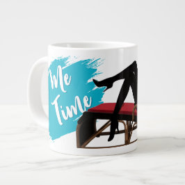 Caneca De Café Grande Tempo para Mim - Coleção de Celebração Feminina