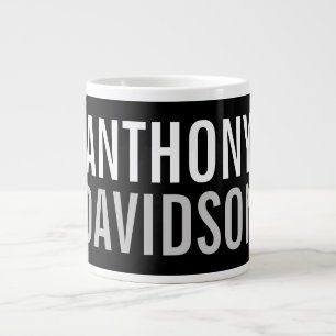 Caneca De Café Grande Tendência Moderna Texto Negrito Negrito Negrito