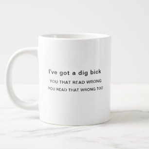 Caneca De Café Grande Tenho um Bick de Porcos