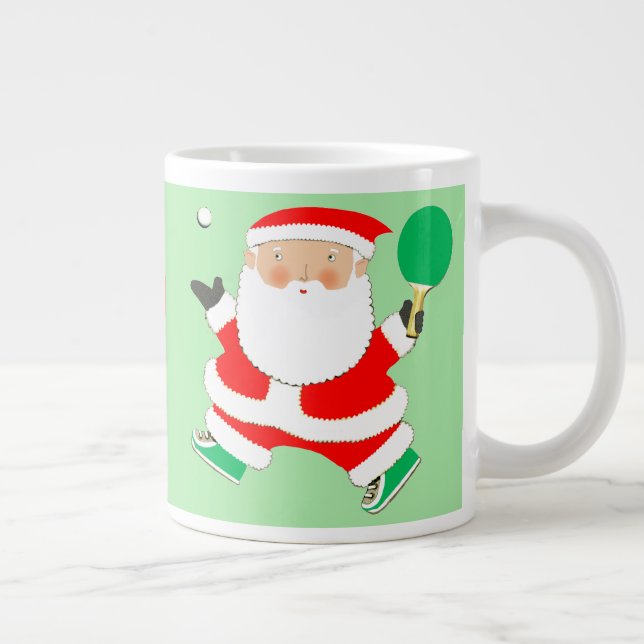 Caneca De Café Grande Tênis de Mesa Natal (Direita)