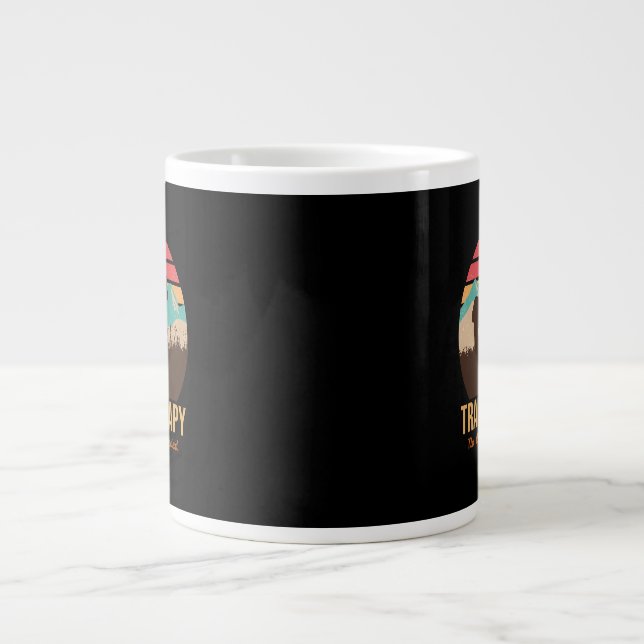 Caneca De Café Grande Terapêutica De Rastreio Sem Compromisso Necessário (Frente)