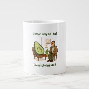 Caneca De Café Grande Terapia do Abacate Por Que Estou Vazio Por Dentro